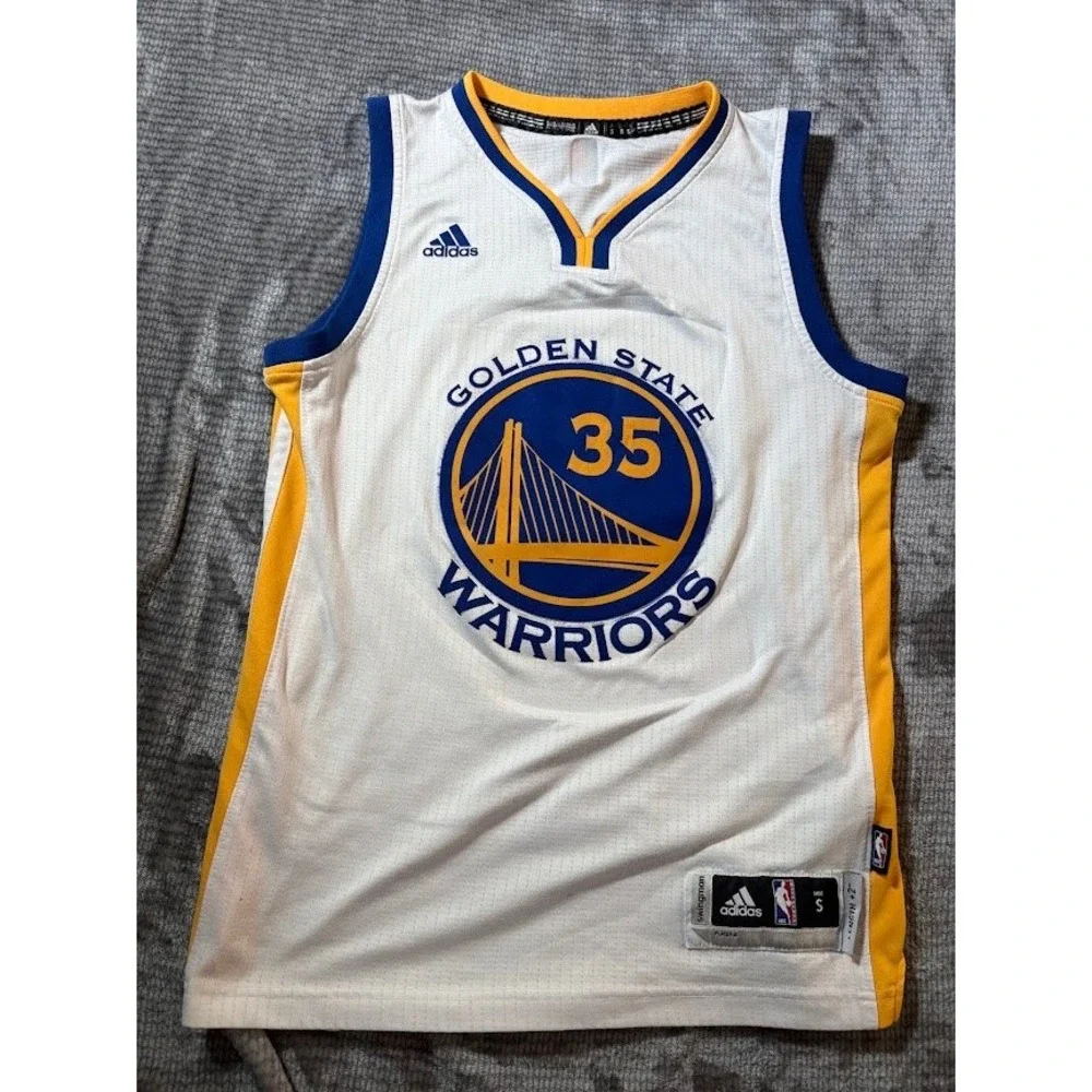 Adidas Golden State Warriors Kevin Durant Jersey 35 White Swingman NBA Mens S